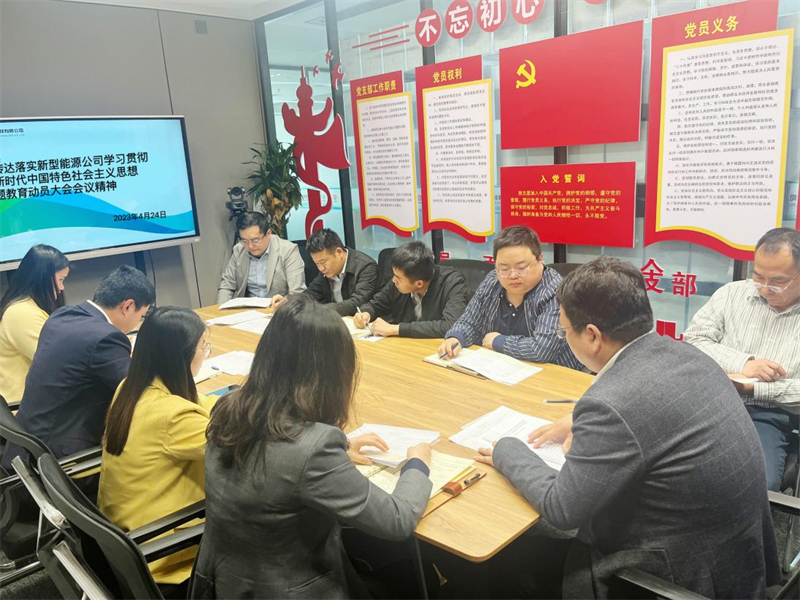 （二）公司所屬各單位迅速傳達(dá)學(xué)習(xí)新型能源公司主題教育動員會精神